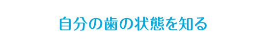 自分の歯の状態を知る