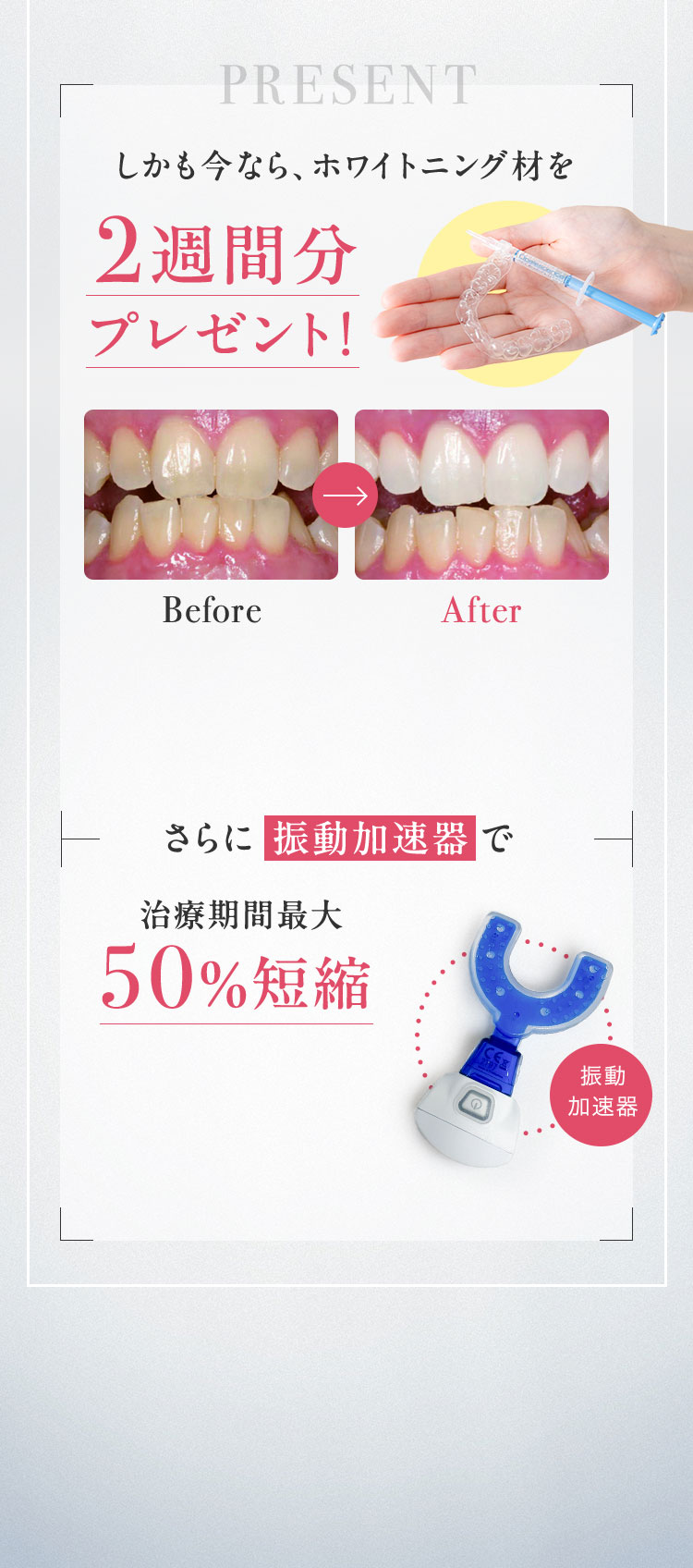 Present 2週間分 プレゼント！ 治療期間最大 50%短縮