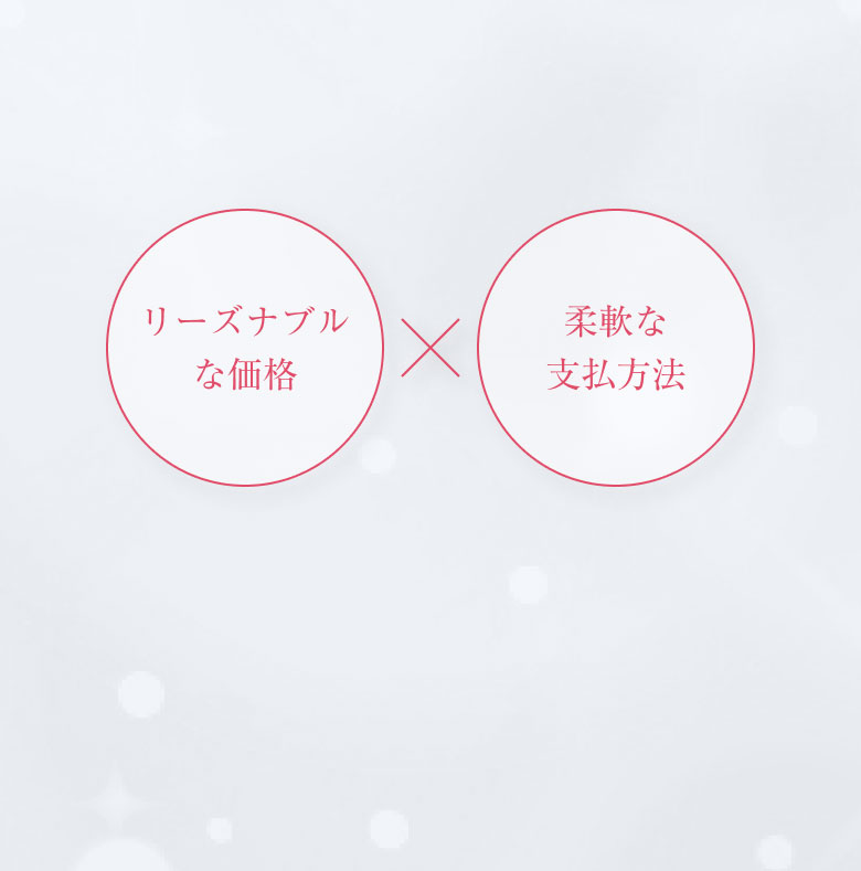 リーズナブルな価格自分にあった支払い方法が選べる