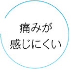 痛みが少ない