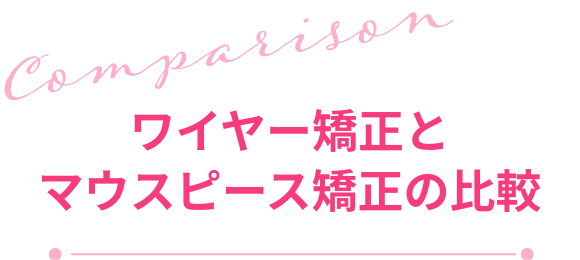 ワイヤー矯正とマウスピース矯正の比較