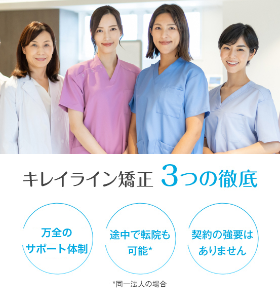 キレイライン矯正３つの徹底