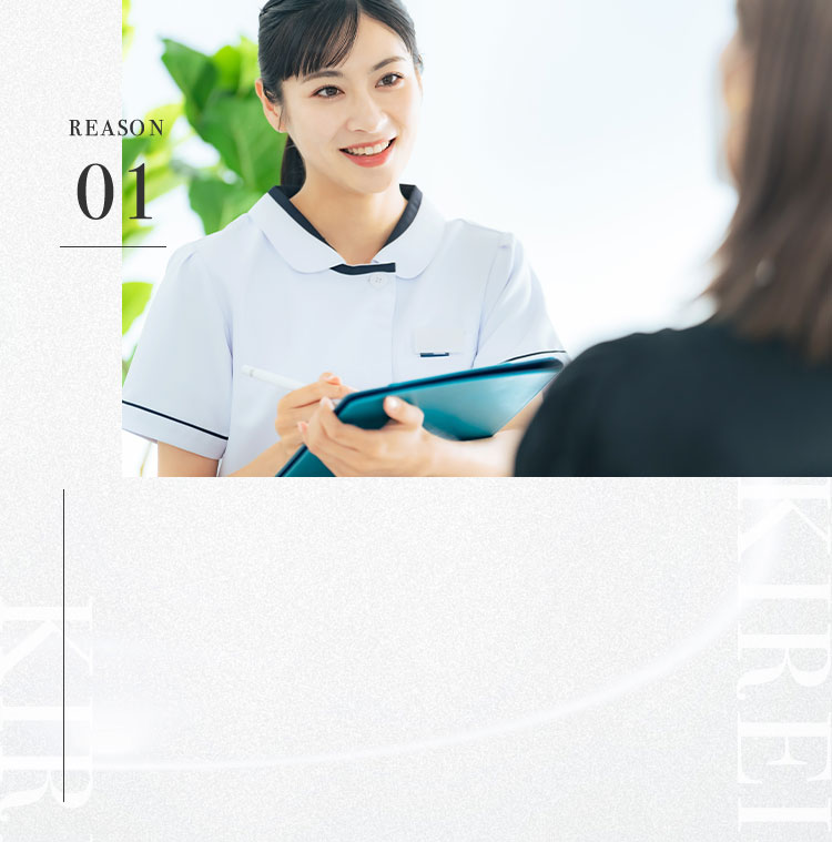 患者様のアンケート結果を元に改善するイメージ