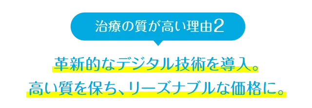高精度なデジタル技術で、安く質の高い矯正治療が受けられる新しい時代に