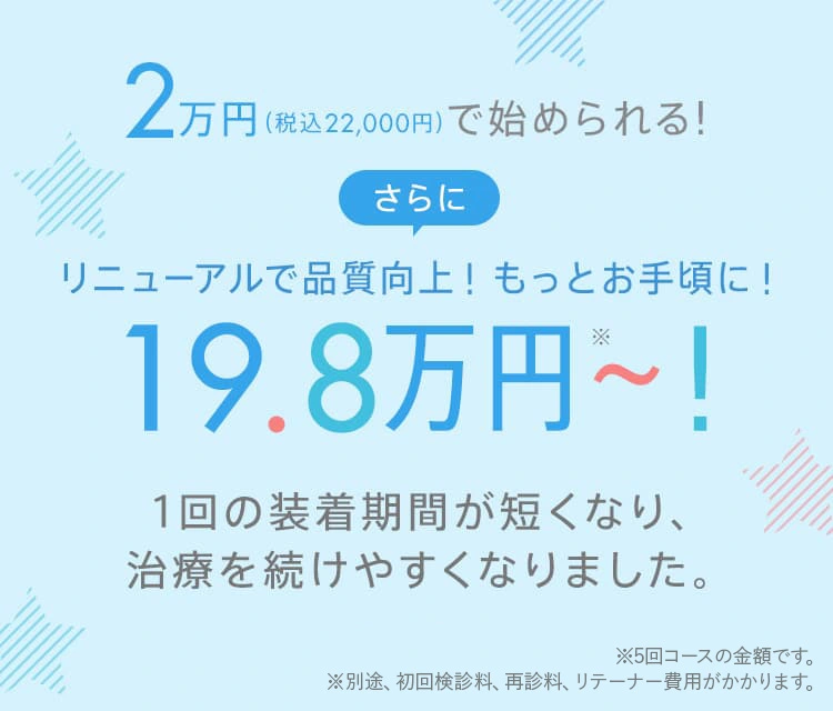 リニューアルで品質向上 19.8万円〜
