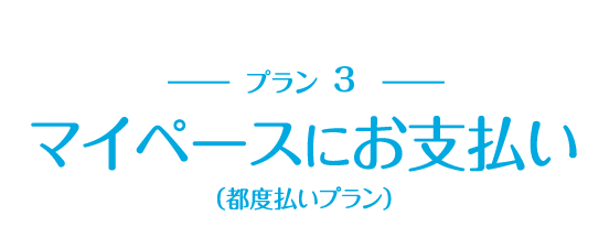 マイペースにお支払い（都度払いプラン）