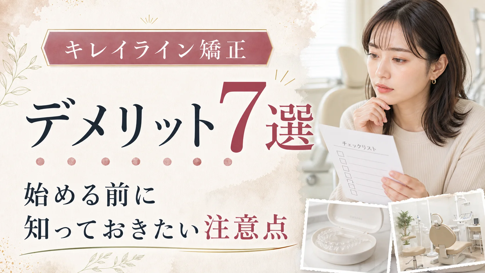キレイライン矯正のデメリット7選｜始める前に知っておきたい注意点