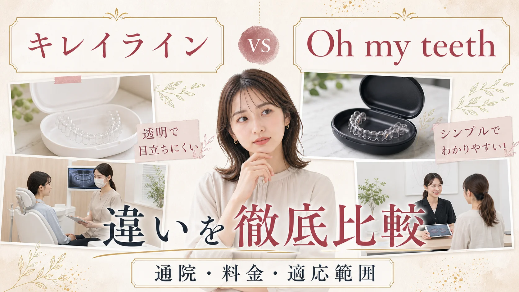 キレイラインとOh my teethの違いを徹底比較｜通院・料金・適応範囲
