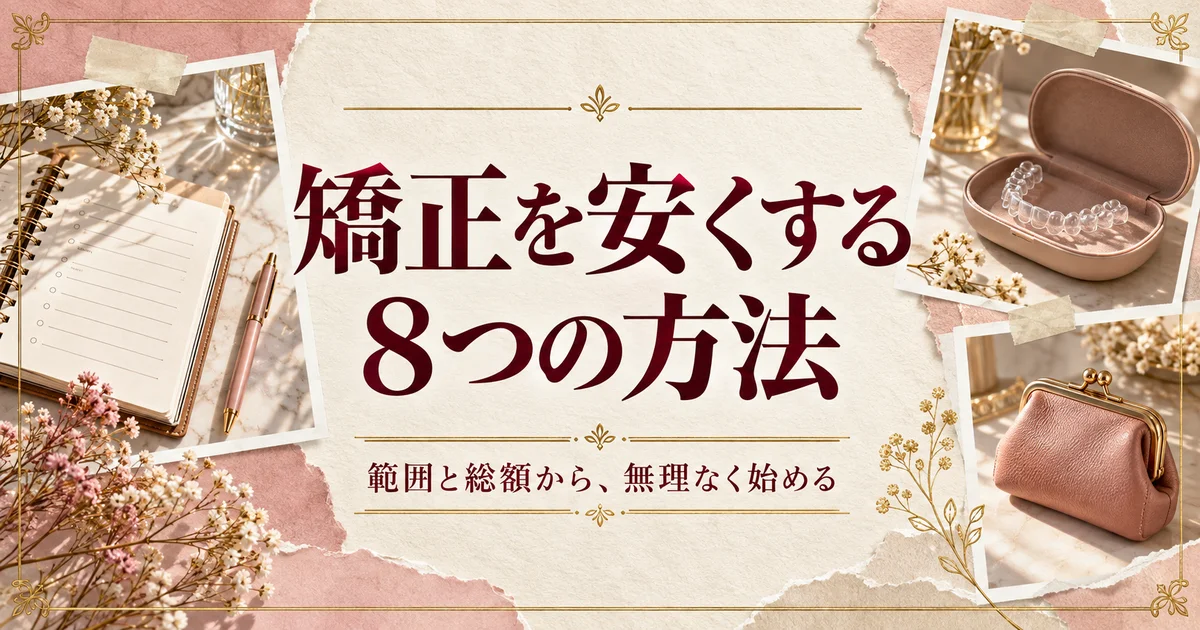 歯列矯正を安くする方法8つ｜費用を抑える条件とお金がないときの始め方