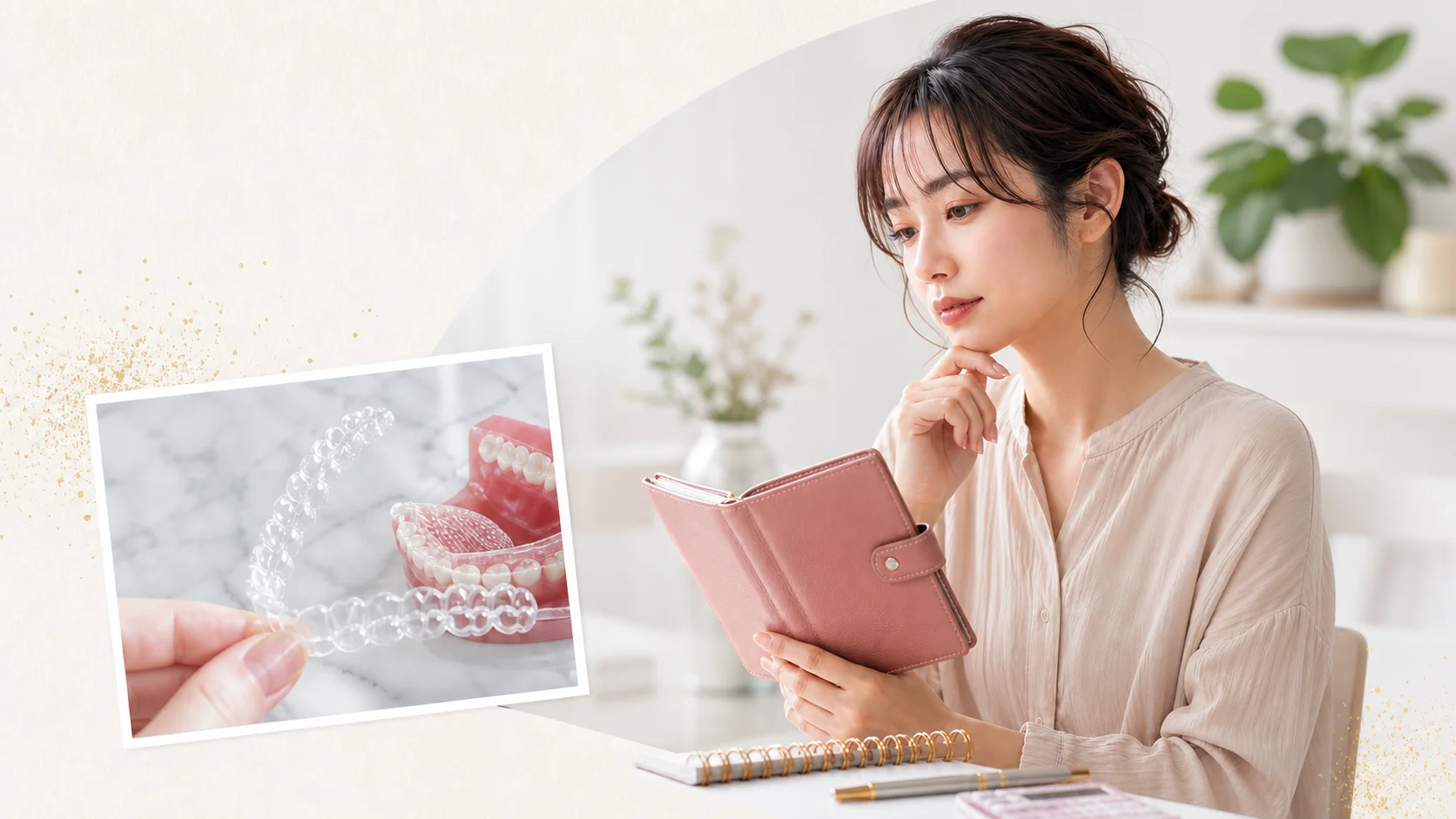 矯正の費用を考える女性