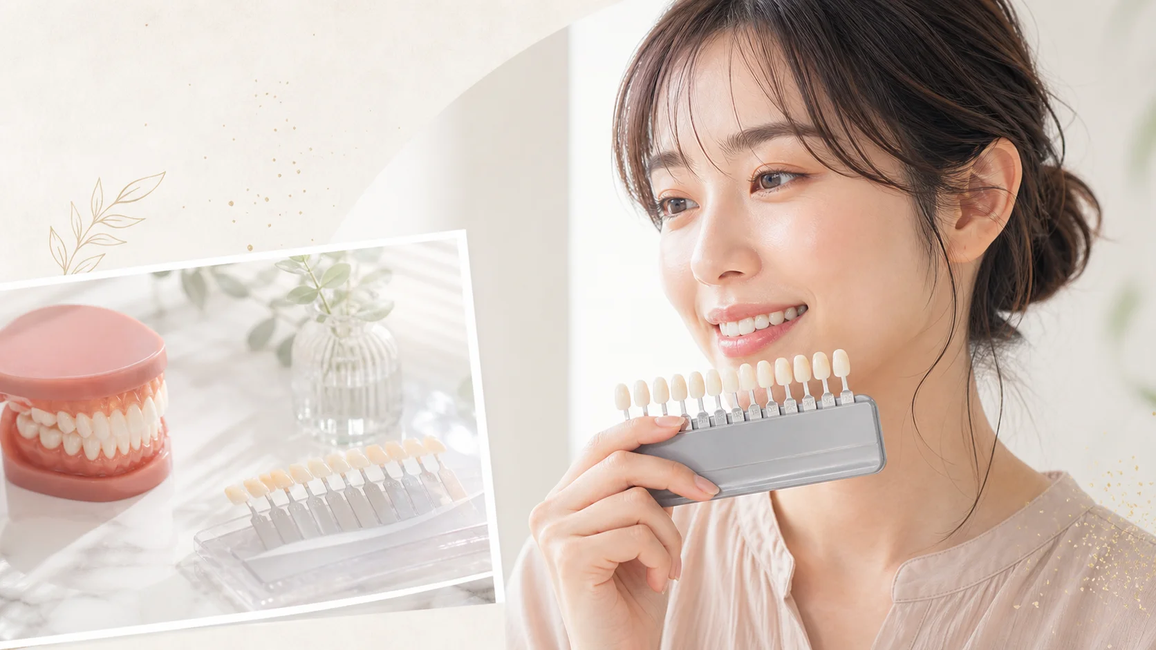 白い歯の女性