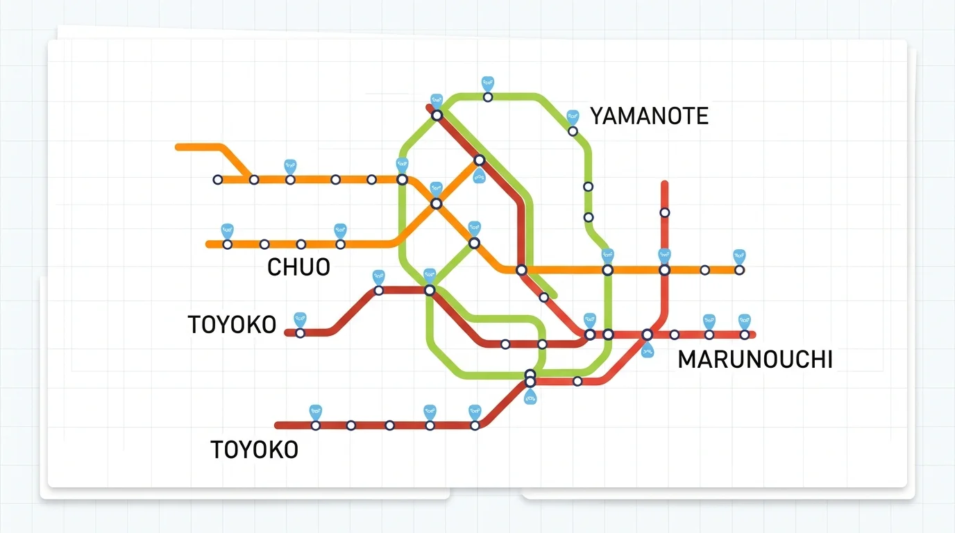 東京 主要4路線（山手線・中央線・東横線・丸ノ内線）とマウスピース矯正クリニック